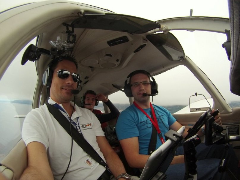 The crew on the way to El Hierro