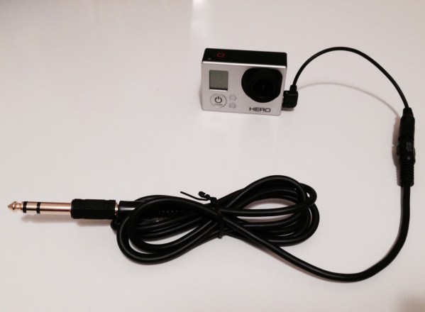 Camera, Plug adapter, extension cable, Mic Adapter - connected
