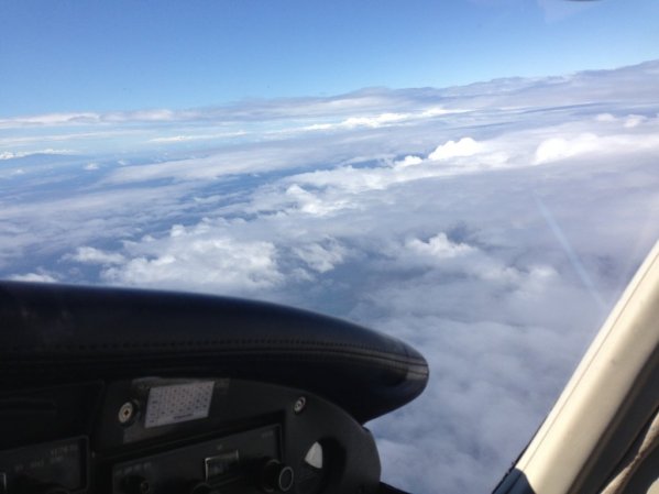 Flying our the clouds