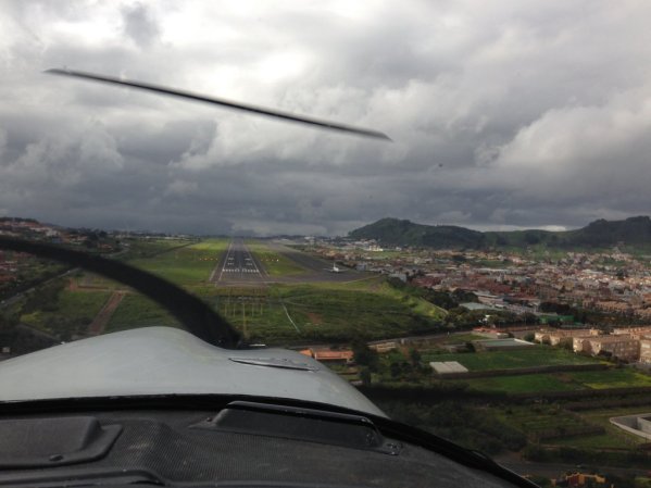 On final RWY 30 at Tenerife North Airport