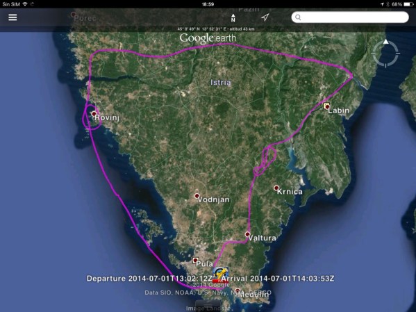 Our flight path
