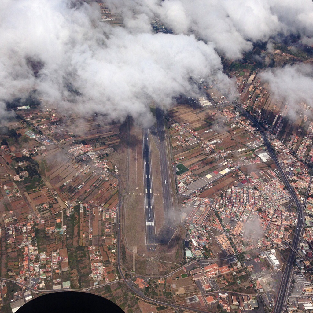 Tenerife North (GCXO/TFN) airport from the air