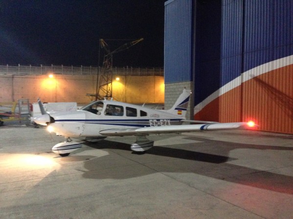 Checking all the lights during the outside check