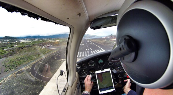 About to touch and go at La Palma airport (GCLA)