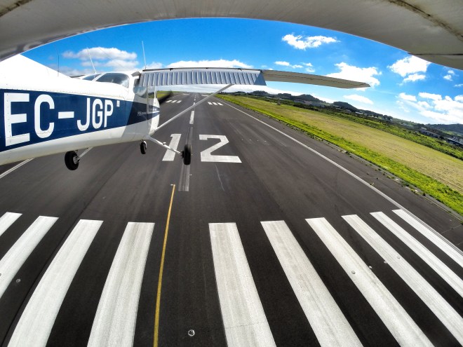 Seconds before touchdown