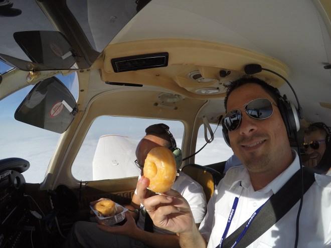 On board service: Donut for breakfast