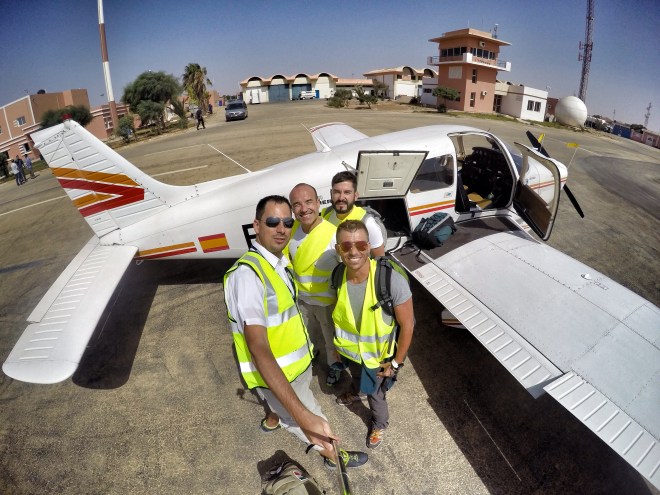 1st selfie at Al Aaiun Airport after our arrival