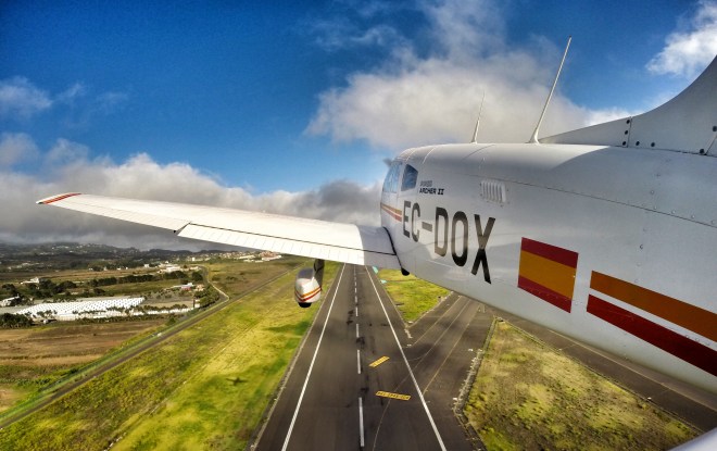 Shortly after takeoff in Tenerife