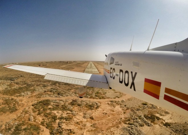 On final RWY 04 at Al Aaiun (GMML)