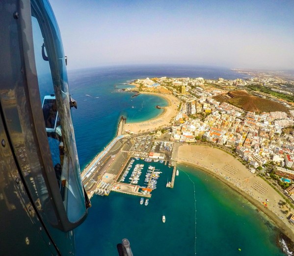 Los Cristianos as seen from the helicopter