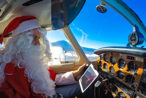 Santa's arrival into Tenerife