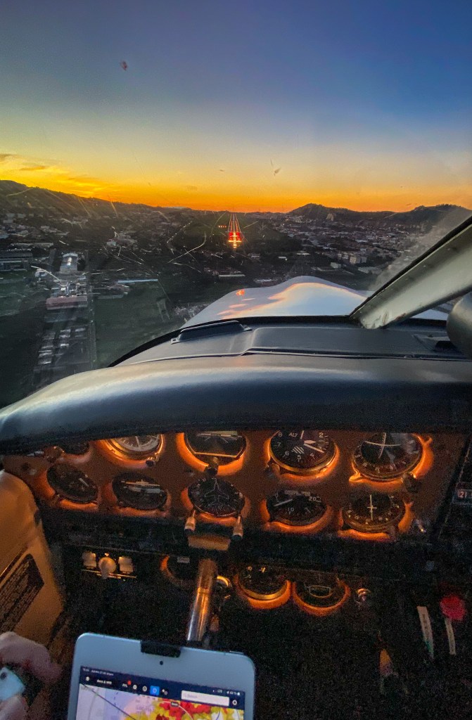 Approach into Tenerife north airport at sunset 🌅