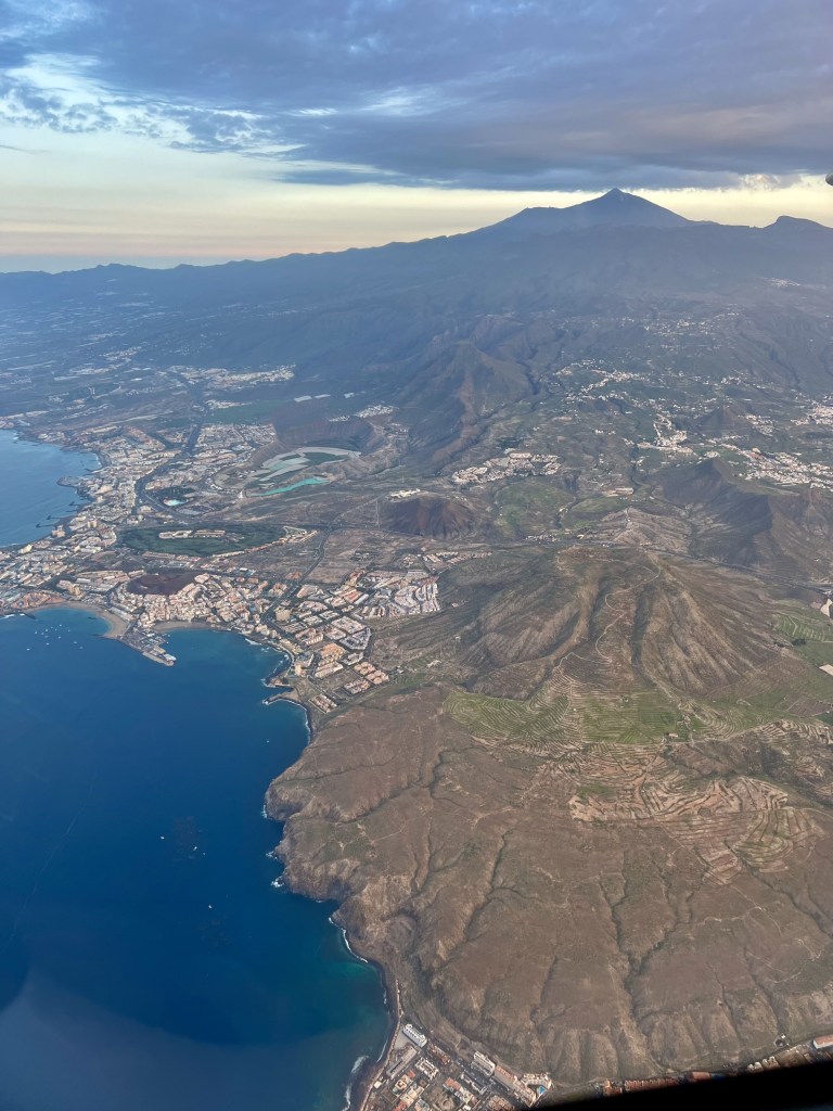 Tenerife during our early morning departure
